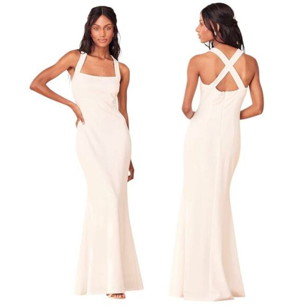 Lulus Pure Romance White Mermaid Maxi Dress size Medium NWT